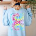 3rd Grade Typography Team Third Grade Teacher Back To School Women's Sweatshirt Back Print Light Blue