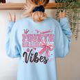 4th Fourth Grade Vibes Back To School Coquette Teacher Girl Women's Sweatshirt Back Print Light Blue 4th Fourth Grade Vibes Back To School Coquette Teacher Girl Women's Sweatshirt Back Print Light Blue