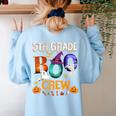 5th Grade Boo Crew Teacher Student Halloween Costume For Men Women Kids Women's Sweatshirt Back Print Light Blue