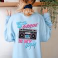 5th Grade Is My Jam Vintage 80s Boombox Teacher Student Women's Sweatshirt Back Print Light Blue 5th Grade Is My Jam Vintage 80s Boombox Teacher Student Women's Sweatshirt Back Print Light Blue