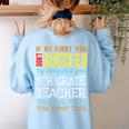 5th Grade Teacher Appreciation Women's Sweatshirt Back Print Light Blue