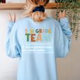 5TH Grade Team Teacher Like A Normal Team Fifth Grade Women's Sweatshirt Back Print Light Blue