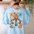 67 Chemistry Science Teacher Periodic Table Thanksgiving Women's Sweatshirt Back Print Light Blue