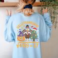 67 Meme Math Teacher Root 4489 Hallothanksmas Six Seven Women's Sweatshirt Back Print Light Blue