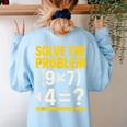 67 Meme Math Teacher School 6-7 Brain Rot Six Seven Women's Sweatshirt Back Print Light Blue 67 Meme Math Teacher School 6-7 Brain Rot Six Seven Women's Sweatshirt Back Print Light Blue