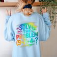 67 Meme PEMDAS Elementary Math Teacher Six Seven Women's Sweatshirt Back Print Light Blue 67 Meme PEMDAS Elementary Math Teacher Six Seven Women's Sweatshirt Back Print Light Blue