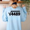 67 Meme Square Root 4489 Six Seven Slang Math Teacher Women's Sweatshirt Back Print Light Blue 67 Meme Square Root 4489 Six Seven Slang Math Teacher Women's Sweatshirt Back Print Light Blue