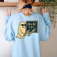 67 Teacher Halloween Skeleton Ghost Six Seven Meme Math Women's Sweatshirt Back Print Light Blue 67 Teacher Halloween Skeleton Ghost Six Seven Meme Math Women's Sweatshirt Back Print Light Blue