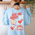 67 History Teacher Teacher 6 7 Overuse '67 Women's Sweatshirt Back Print Light Blue 67 History Teacher Teacher 6 7 Overuse '67 Women's Sweatshirt Back Print Light Blue
