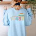 67 Vintage Meme Square Root 4489 Slang Math Teacher Women's Sweatshirt Back Print Light Blue