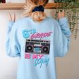 6th Grade Is My Jam Vintage 80s Boombox Teacher Student Women's Sweatshirt Back Print Light Blue 6th Grade Is My Jam Vintage 80s Boombox Teacher Student Women's Sweatshirt Back Print Light Blue