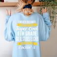 6th Grade Social Studies Teacher Appreciation Women's Sweatshirt Back Print Light Blue