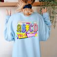 ABCD Pre-K Rocks Back To School PreK Kindergarten Teacher Women's Sweatshirt Back Print Light Blue ABCD Pre-K Rocks Back To School PreK Kindergarten Teacher Women's Sweatshirt Back Print Light Blue