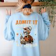 Admit It You Low Key Love Art Bruh Halloween Art Teacher Women's Sweatshirt Back Print Light Blue Admit It You Low Key Love Art Bruh Halloween Art Teacher Women's Sweatshirt Back Print Light Blue