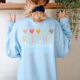 AG Teacher Future Farmer Agriculture Teacher Women's Sweatshirt Back Print Light Blue AG Teacher Future Farmer Agriculture Teacher Women's Sweatshirt Back Print Light Blue