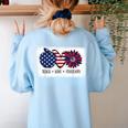 American Flag Teach Love Freedom Preschool Teacher 4th July Women's Sweatshirt Back Print Light Blue American Flag Teach Love Freedom Preschool Teacher 4th July Women's Sweatshirt Back Print Light Blue