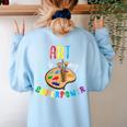 Art Is My Superpower Art Teacher Women's Sweatshirt Back Print Light Blue Art Is My Superpower Art Teacher Women's Sweatshirt Back Print Light Blue
