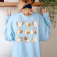 Art Teacher Ghost Halloween Artists Painter Teacher Spooky Women's Sweatshirt Back Print Light Blue Art Teacher Ghost Halloween Artists Painter Teacher Spooky Women's Sweatshirt Back Print Light Blue