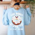 Art Teacher Halloween Donut Lover Costume Kawaii Monster Women's Sweatshirt Back Print Light Blue Art Teacher Halloween Donut Lover Costume Kawaii Monster Women's Sweatshirt Back Print Light Blue