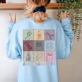Art Teacher Life Retro Groovy Teaching Future Artists Women's Sweatshirt Back Print Light Blue Art Teacher Life Retro Groovy Teaching Future Artists Women's Sweatshirt Back Print Light Blue