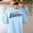 Art Teacher Men Women Cute Vintage Graphic Art Teacher Women's Sweatshirt Back Print Light Blue Art Teacher Men Women Cute Vintage Graphic Art Teacher Women's Sweatshirt Back Print Light Blue