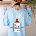 Art Teacher T-Shirt I Am The Glue Women's Sweatshirt Back Print Light Blue