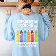 Artist Art Teacher School Artist Joke Women's Sweatshirt Back Print Light Blue Artist Art Teacher School Artist Joke Women's Sweatshirt Back Print Light Blue