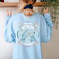 ASL Interpreter Deaf ASL Teacher American Sign Language Women's Sweatshirt Back Print Light Blue ASL Interpreter Deaf ASL Teacher American Sign Language Women's Sweatshirt Back Print Light Blue