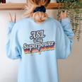 ASL Is My Superpower ASL Teacher Shirt T-Shirt Women's Sweatshirt Back Print Light Blue ASL Is My Superpower ASL Teacher Shirt T-Shirt Women's Sweatshirt Back Print Light Blue