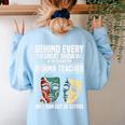 Theatre Teacher Drama Lover Theatre Mask Drama Teacher Women's Sweatshirt Back Print Light Blue Theatre Teacher Drama Lover Theatre Mask Drama Teacher Women's Sweatshirt Back Print Light Blue