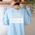 Avoid Negativity Math Teacher Women's Sweatshirt Back Print Light Blue
