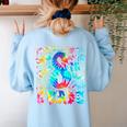 Back To School Eighth 8th Grade Tie Dye Typography Teacher Women's Sweatshirt Back Print Light Blue Back To School Eighth 8th Grade Tie Dye Typography Teacher Women's Sweatshirt Back Print Light Blue
