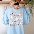 Ballet Ghost Ballet Dancer Spooky Dance Teacher Halloween Women's Sweatshirt Back Print Light Blue Ballet Ghost Ballet Dancer Spooky Dance Teacher Halloween Women's Sweatshirt Back Print Light Blue