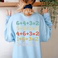 Baseball Math Sports Double Play Teacher School 2022 Women's Sweatshirt Back Print Light Blue Baseball Math Sports Double Play Teacher School 2022 Women's Sweatshirt Back Print Light Blue