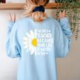 i Became a Teacher Because Your Life Is Worth My Time Women's Sweatshirt Back Print Light Blue i Became a Teacher Because Your Life Is Worth My Time Women's Sweatshirt Back Print Light Blue