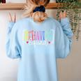 Behavior Squad Therapy Therapists Teachers Behavior Team Women's Sweatshirt Back Print Light Blue Behavior Squad Therapy Therapists Teachers Behavior Team Women's Sweatshirt Back Print Light Blue