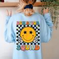 Behavior Squad Specialist Analyst Behavior Teacher Retro Women's Sweatshirt Back Print Light Blue