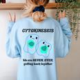 Biology T Shirts Science Biology Teacher Idea Women's Sweatshirt Back Print Light Blue