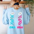 Biology Teacher DNA RNA Student Science Biologist Men Women Women's Sweatshirt Back Print Light Blue Biology Teacher DNA RNA Student Science Biologist Men Women Women's Sweatshirt Back Print Light Blue
