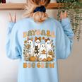 Boo Crew Daycare Teacher Matching Halloween Costume Ghost Women's Sweatshirt Back Print Light Blue Boo Crew Daycare Teacher Matching Halloween Costume Ghost Women's Sweatshirt Back Print Light Blue