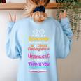 Books Reading English Teacher Student For Men Women Kids Women's Sweatshirt Back Print Light Blue Books Reading English Teacher Student For Men Women Kids Women's Sweatshirt Back Print Light Blue