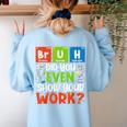 Bruh Did You Even Show Your Work For Science Teachers For Men Women Women's Sweatshirt Back Print Light Blue Bruh Did You Even Show Your Work For Science Teachers For Men Women Women's Sweatshirt Back Print Light Blue