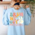 Bruh We Out Teacher Retro Last Day Of School Boys Girls Kids Women's Sweatshirt Back Print Light Blue Bruh We Out Teacher Retro Last Day Of School Boys Girls Kids Women's Sweatshirt Back Print Light Blue