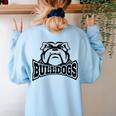 Bulldogs Teacher Student School Sports Fan Team Spirit Women's Sweatshirt Back Print Light Blue Bulldogs Teacher Student School Sports Fan Team Spirit Women's Sweatshirt Back Print Light Blue