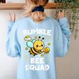 Bumble Bee Squad Honey Bumblebee Teacher Team Group Women's Sweatshirt Back Print Light Blue Bumble Bee Squad Honey Bumblebee Teacher Team Group Women's Sweatshirt Back Print Light Blue