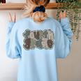Camo Team 4th Grade Squad Back To School Teacher Kids Boys Women's Sweatshirt Back Print Light Blue Camo Team 4th Grade Squad Back To School Teacher Kids Boys Women's Sweatshirt Back Print Light Blue