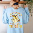You Can't Scare Me I'm A Math Teacher Halloween Ghost Groovy Women's Sweatshirt Back Print Light Blue You Can't Scare Me I'm A Math Teacher Halloween Ghost Groovy Women's Sweatshirt Back Print Light Blue