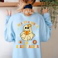 You Can't Scare Me I'm A SPED Teacher Halloween Ghost Women's Sweatshirt Back Print Light Blue