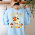 You Can't Scare Me I Teach First Grade Halloween Teacher Women's Sweatshirt Back Print Light Blue You Can't Scare Me I Teach First Grade Halloween Teacher Women's Sweatshirt Back Print Light Blue
