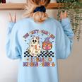You Can't Scare Me I Teach Middle School Halloween Teacher Women's Sweatshirt Back Print Light Blue You Can't Scare Me I Teach Middle School Halloween Teacher Women's Sweatshirt Back Print Light Blue